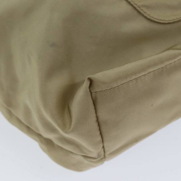 PRADA Tote Bag Nylon Beige Auth 75668 - Picture 15 of 16